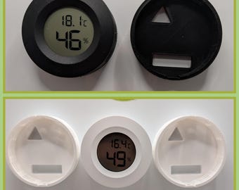 Circle Magnetic holder / casing for thermometer and hygrometer. Digital. Isopod. Jumping spider. Praying mantis. Tarantula.