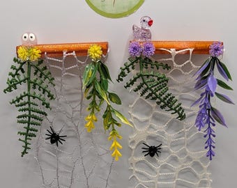 Jumping spider magnetic ledge. Ladder, Platform, climbing rope. Mantis. 3D printed enclosure decor. Copper Sparkle colour PLA