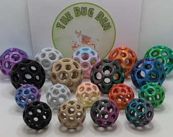 Hex ball climbing frame. Jumping spider, mantis or isopod, invert accessory. 3D printed enclosure decor. 5.5cm