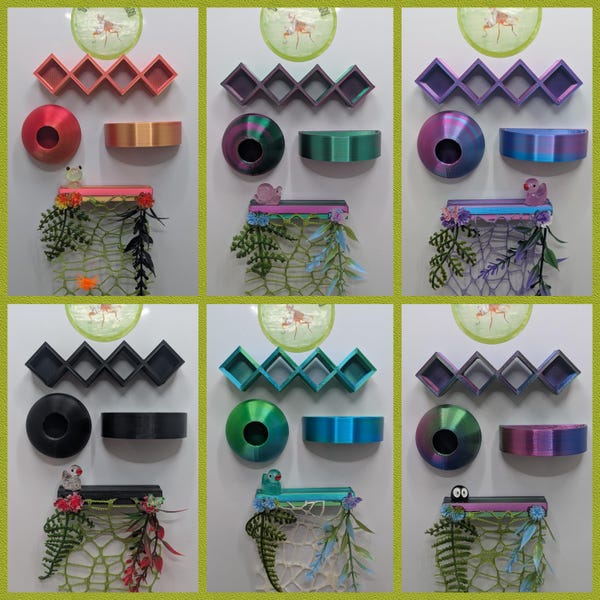 Jumping spider hide, stairs, ledge ladder and feeding bowl bundle. 3D printed enclosure decor. Magnetic. Hide. Steps, Staircase.