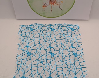 Jumping spider fabric web material. Climbing webbing. Web ribbon for spiders. Mesh. 15cm x 20cm