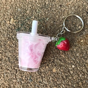 STARBUCKS PINK DRINK, pink drink keychain, Starbucks keychain, pink drink, liquid keychain
