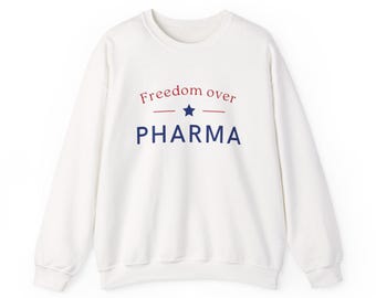 Felpa girocollo Freedom Over Pharma con dichiarazione politica