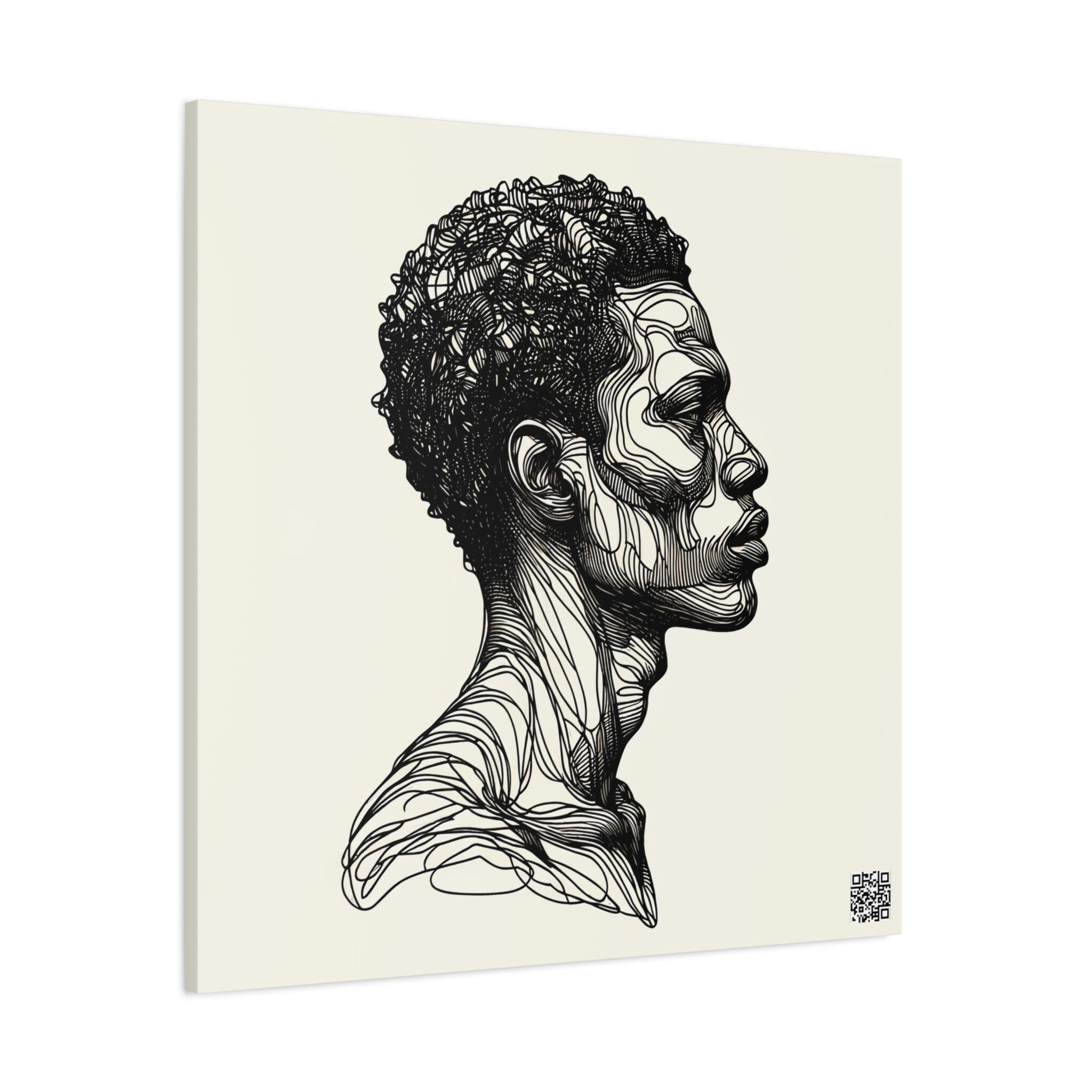 Olaudah #2 African Man Line Drawing | Black Art Print - Etsy