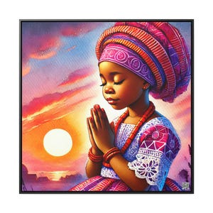 Praying Girl #2 | African Girl Praying | Black Girl Art