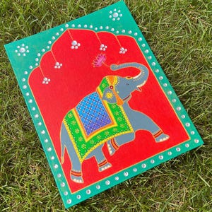 The Royal Elephant | Handmade Painting | Acrylic | Home Decor | Wall Art | 11&quot;x14&quot;