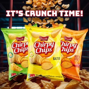 Uswatte Chirpy Chips – Sri Lankan Snacks | Salted, Cheese & Hot n Spicy | Asian Potato Chips