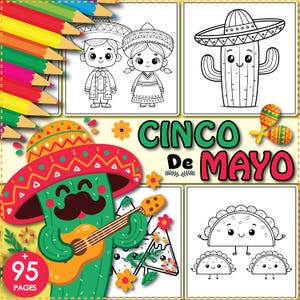Cinco de Mayo Coloring Pages for Kids: 95 Printable Fiesta Activities (PDF)