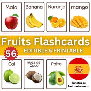 FlashCard espagnole : 56 cartes Flash Cards Montessori éducatives imprimables et modifiables pour enfants, tout-petits, nomenclature de l'école à la maison et du préscolaire