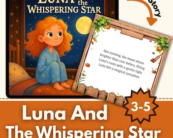 Magical Bedtime Story: Luna's Moon & Star Adventure (PDF Printable Book Ages 3-5