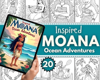 Moana Coloring Pages: 20 Disney-Inspired Ocean Princess Activities (PDF/PNG Download