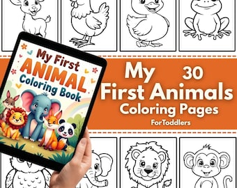 Animal Coloring Pages for Toddlers: 30 Printable Designs (PDF & PNG Download)