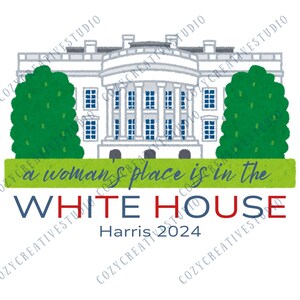 Kamala 2024 SVG und PNG, ein Frauenplatz ist im weißen Haus, Kamala für den Präsidenten, Wahl 24, linke SVG, politischer Aufkleber, für Cricut