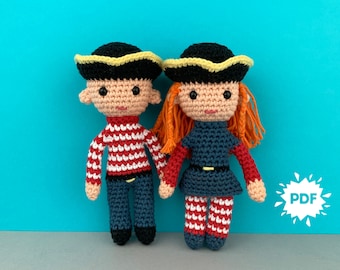 Connie and Cuthbert pirate crochet pattern