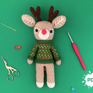 Reindeer crochet pattern image 1