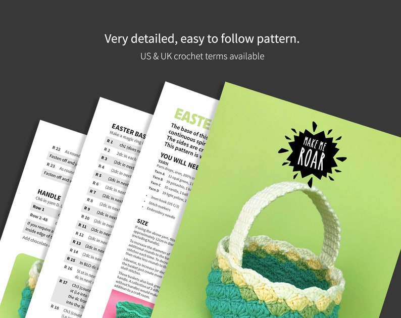 Crochet Easter Basket Pattern image 3