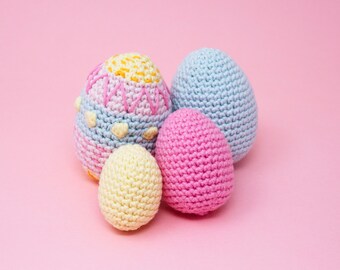 Amigurumi Crochet Easter pattern - Bunny, Chick, Lamb and eggs