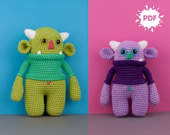Ogre AND mini ogre crochet patterns