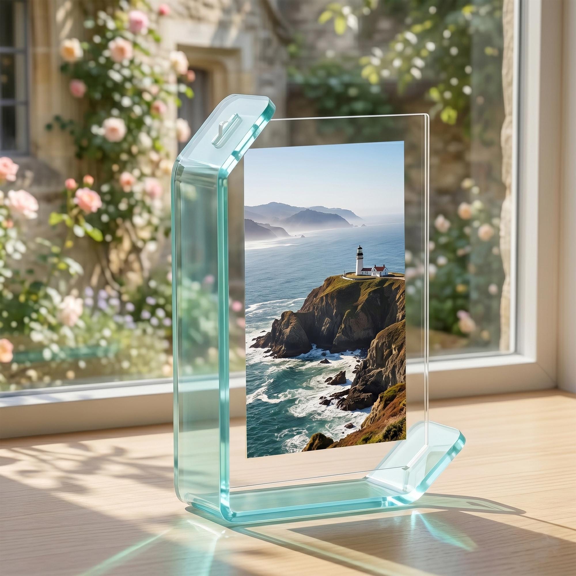ラリック フォトフレーム Modern L-shaped Acrylic Photo Frame | Colorful Daylight Display