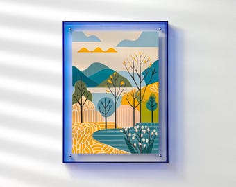 Colorful acrylic photo frame art style decoration, home decoration wall hanging, children&#39;s room decoration