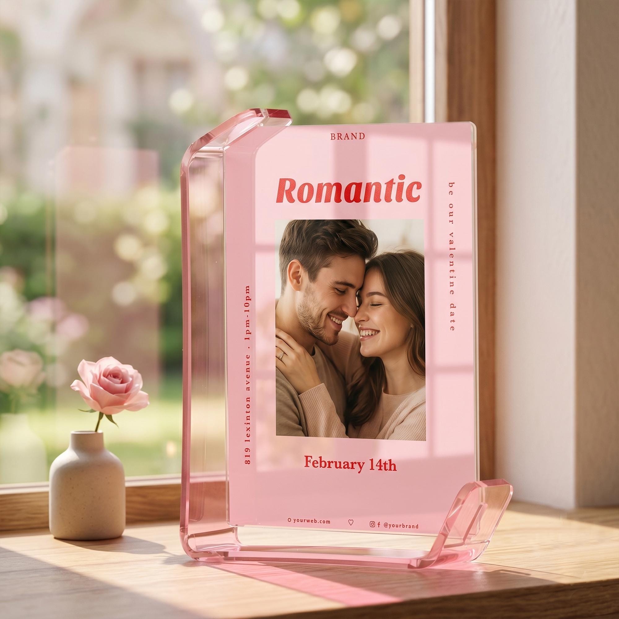 Modern L-shaped Acrylic Photo Frame | Colorful Daylight Display ...