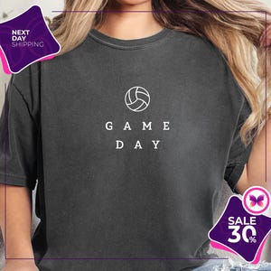 Comfort Colors® Volleyball Game Day Shirt | Volleyball Mom Shirt | Volleyball Mom Tee | Coach Mom Gift | Volleyball Team Shirt | Oversized