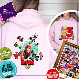 Brawl Stars Sweatshirt | Brawl Stars Matching Birthday Hoodie | Birthday Sweater | Birthday Hoodie | Custom Birthday Sweatshirt
