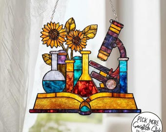 Science Teacher Gift, Science Teacher ACRYLIC Suncatcher Window Hanging, Science Lab Teacher