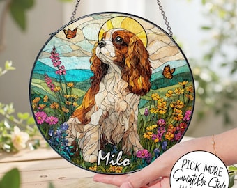 Custom Jesus Christ Hugging A Black & Tan Cavalier King Charles