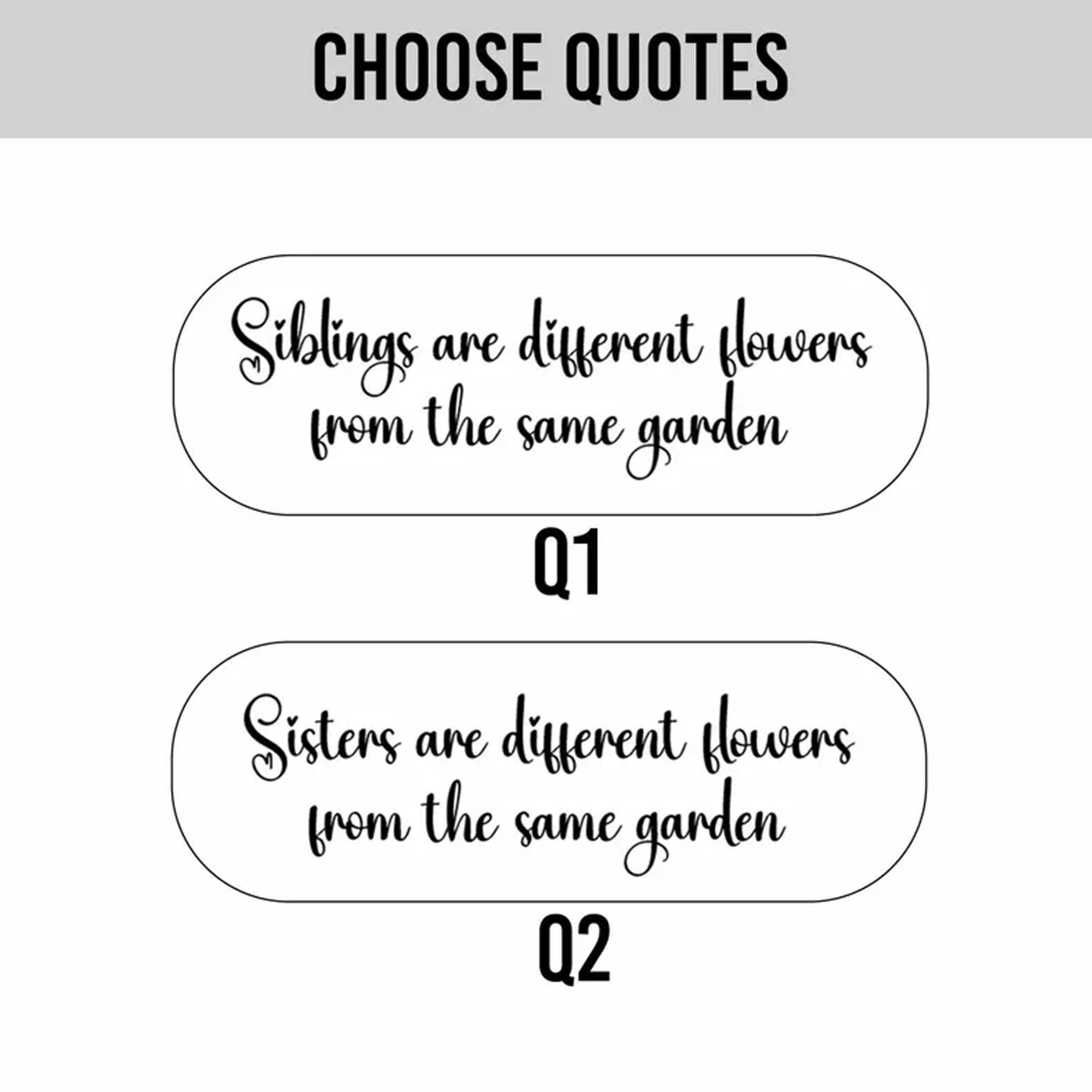 Sisters Are Different Flowers From the Same Garden Ring Dish | Custom ...