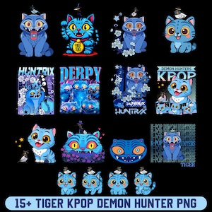 15+ Kpop Demon Hunters Tiger Png, Gift for Huntrix Fans, Saja Boys Fans, Kpop Huntrix Png, Derpy the Tiger And Bird,Kpop Demon Hunters Tiger