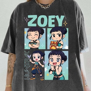 Demon Hunters Zoey png, HUNTRIX Kpop Demon Hunters-bundel png, Kpop Idol Group png, Mira png, Rumi png, Joy png, cadeau voor Huntrix-fans