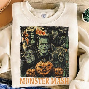 Retro Halloween Monster Png, Vintage Horror Characters Shirt PNG, Vintage Halloween Shirt Png, Halloween Horror Movie Png, Halloween Png