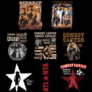 8+ Cowboy Carter Design Png, Rodeo Inspired File Png, Design Queen Cowboy Png, Most Wanted Cowboy Png, Cowboy Tour 2025 Png