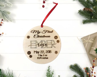 Personalized Baby's First Christmas Ornament Order DEADLINE December 10 to be in time for Christmas