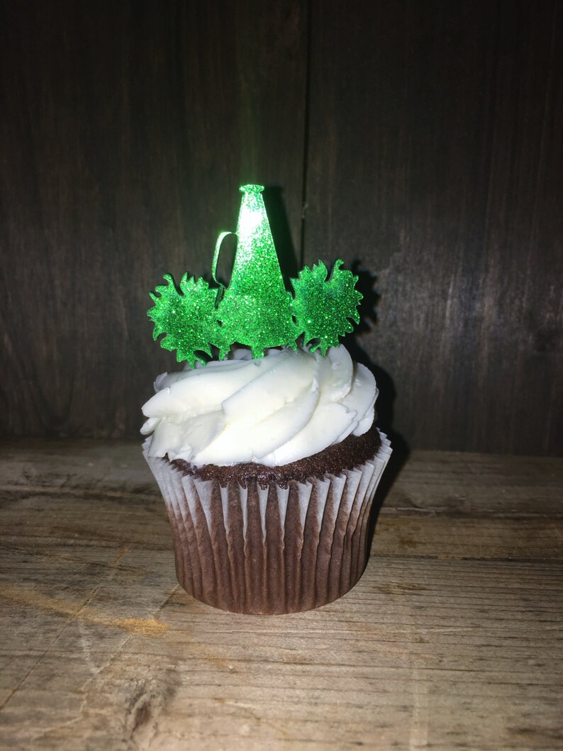 Megaphone and Pom Pom Cupcake Toppers Cheerleader Team Etsy