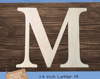 20 Inch Large Wooden Letter for Indoor Use, Wedding Guest Book - Baltic Birch