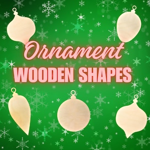 Wooden Christmas Ornament Blanks | Unfinished Baltic Birch | DIY Holiday Crafts & Gifts