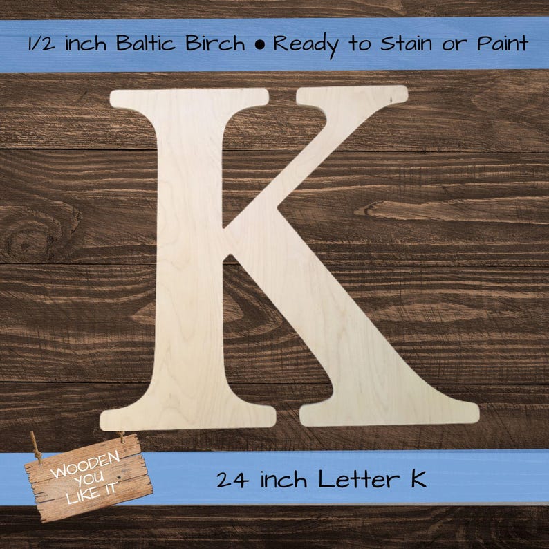 24 Inch Large Wooden Letter for Indoor Use, Wedding Guest Book - Baltic ...
