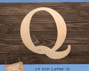 24 Inch Large Wooden Letter for Indoor Use, Wedding Guest Book - Baltic Birch