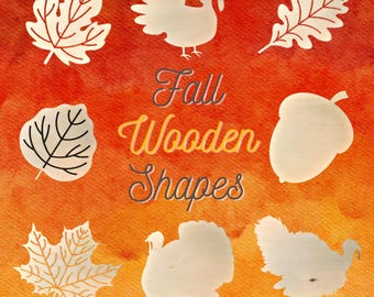 Unfinished Baltic Birch Fall Wooden Shapes – DIY Craft Cutouts (4-18")