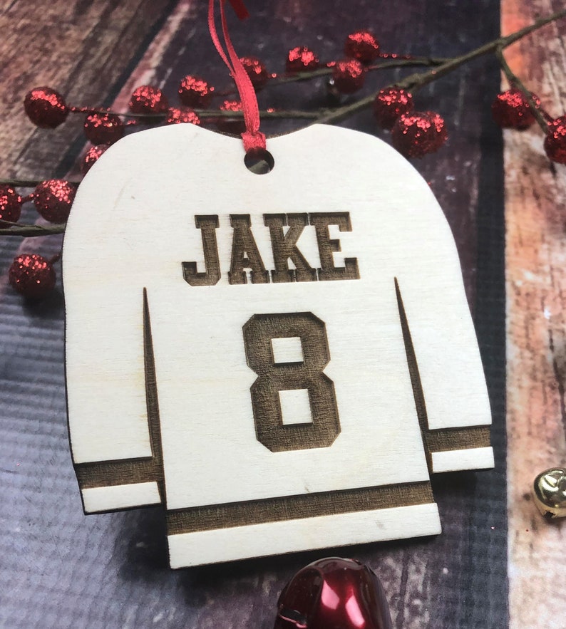 Personalized Hockey Jersey Christmas Ornament DEADLINE Etsy