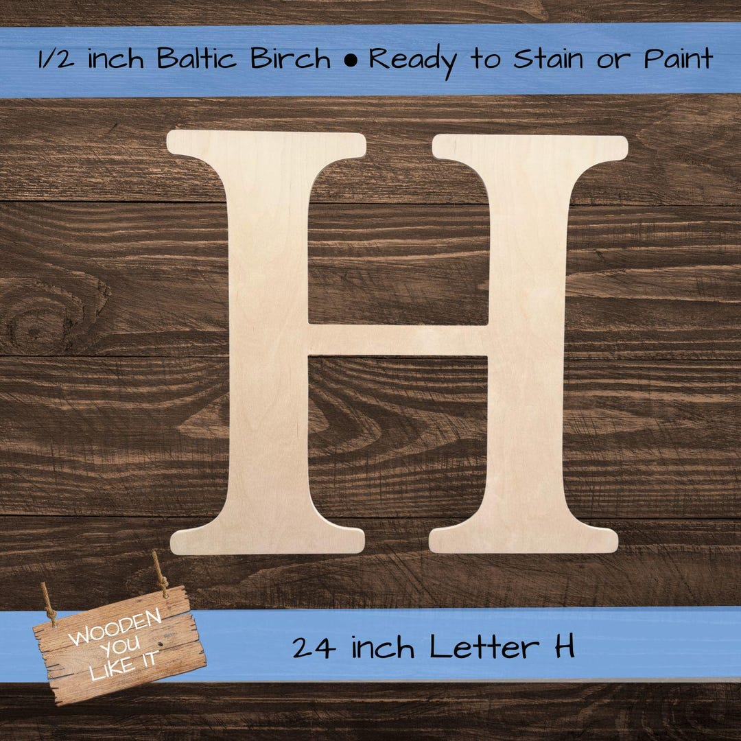 24 Inch Large Wooden Letter for Indoor Use, Wedding Guest Book - Baltic ...