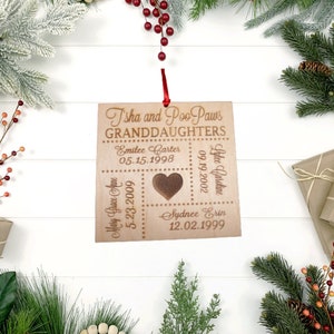 Grandparents Ornament; Christmas Ornament; Grandkids; Grandchildren
