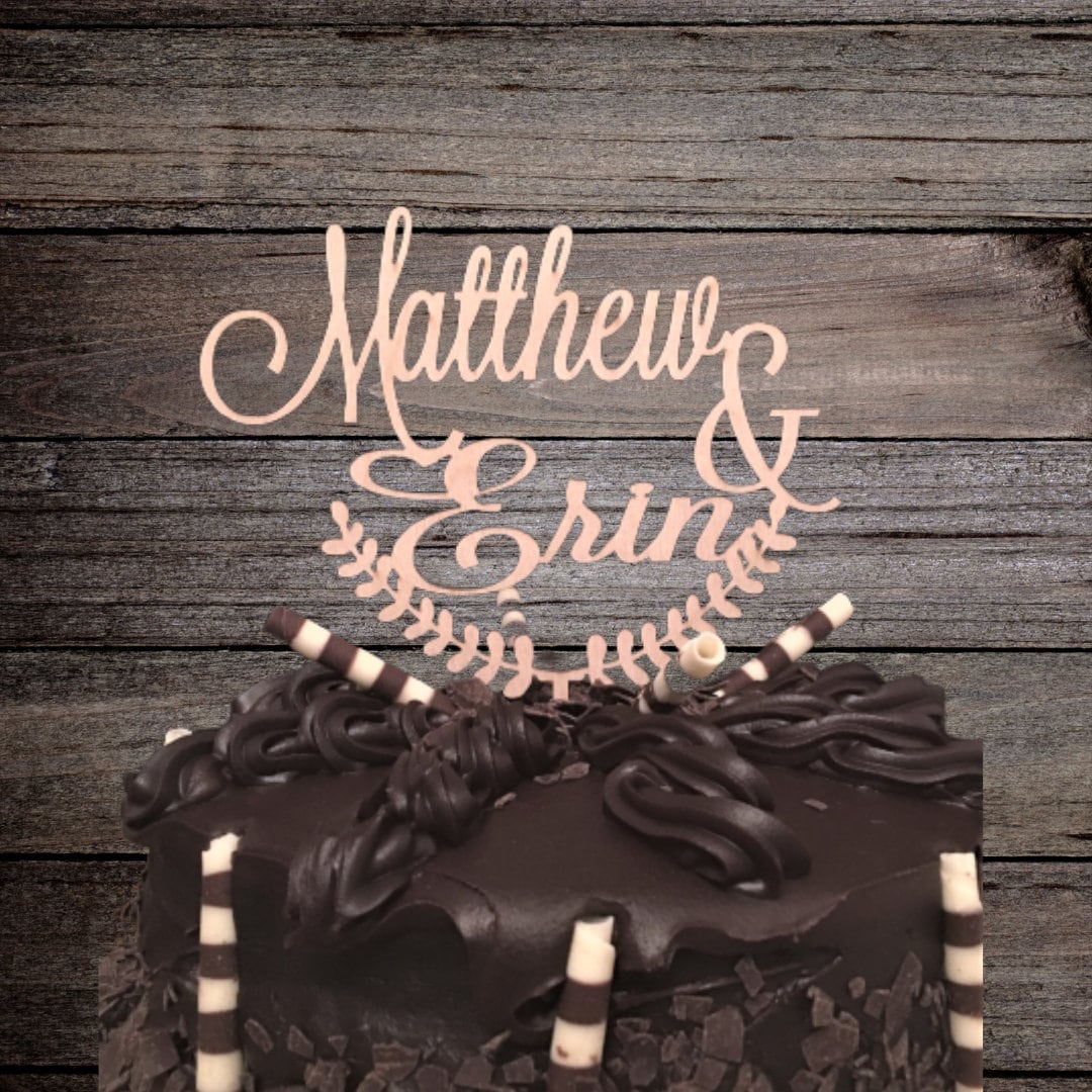 Personalized Bride and Groom Wooden Wedding Cake Topper - Etsy