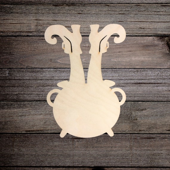 3D Ornament Witch 2 Pieces Laser Cut Out Unfinished ORN321 3D Ornament Witch 2 Pieces Laser Cut Out Unfinished ORN321