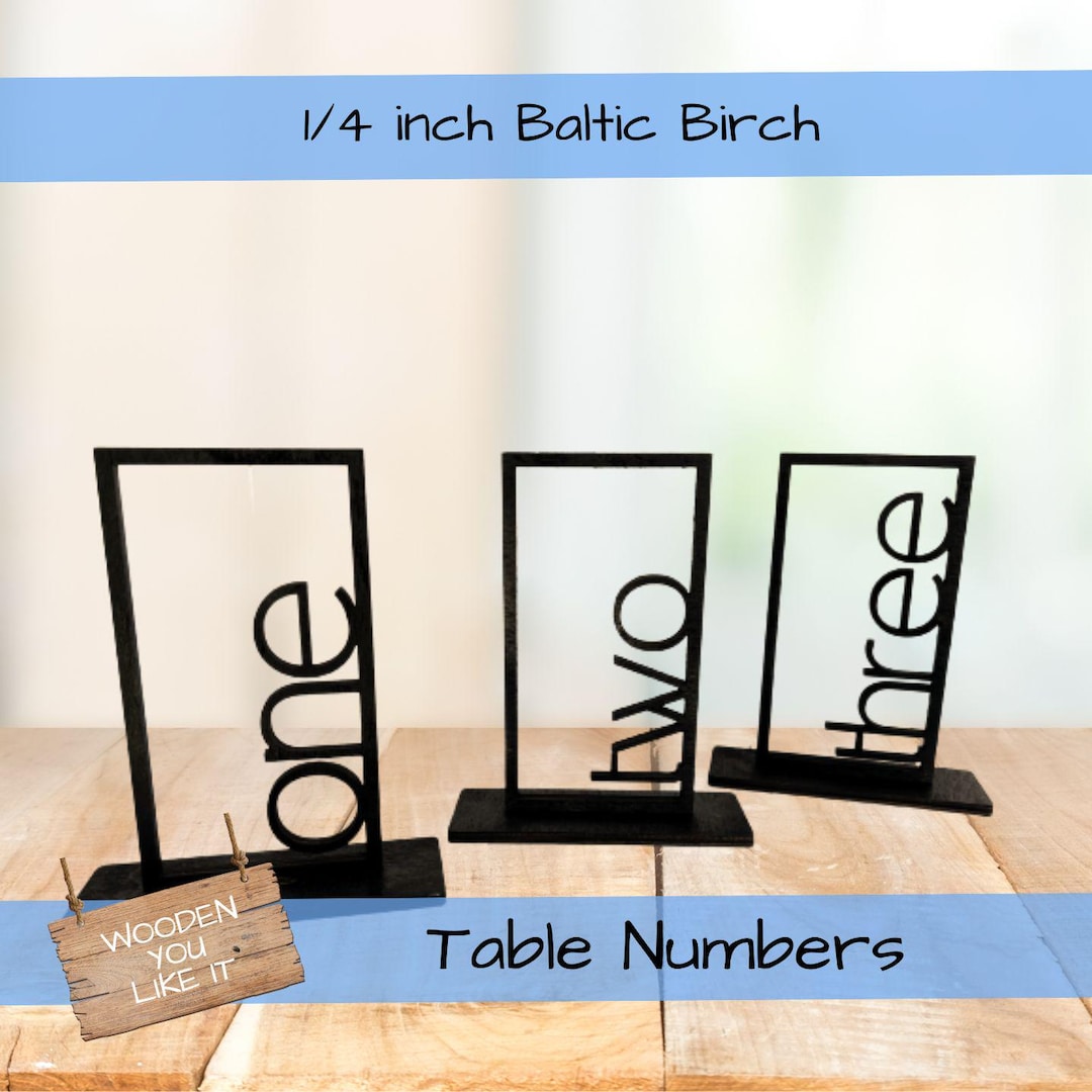Modern Rectangle Table Numbers: Metallic Wedding Reception Decor - Etsy