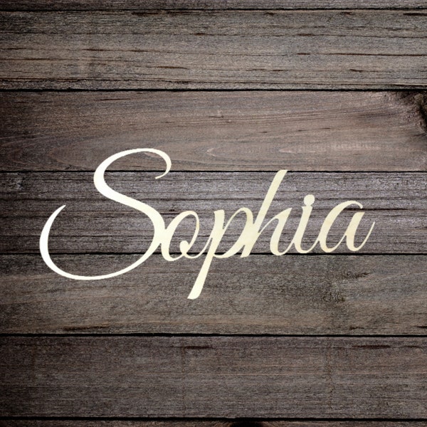 Custom Word, Personalized Wood Sign, Wooden Name, Rustic Cursive Word, Room Decoration, Nursery, Wall hanging, Unfinished Wood, Script