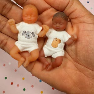 Mini Playful Onesies, Tiny baby clothes for silicone baby zuru baby 2.5" dolls