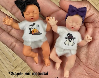 Halloween mini–Baby T-shirt for 2.5 inch dolls Silicone baby clothes